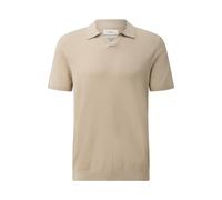 Cotton and Linen Blend Polo Neck Knit Pullover s.Oliver Beige S