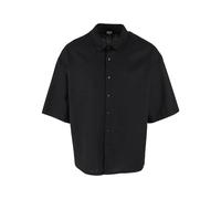 Urban Classics Boxy Cotton Linen Short Sleeve Shirt Black L Men