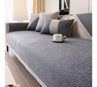 Cotton And Linen Sofa Cover Non-Slip Sofas Slipcovers Furniture Protector Sofa cushion 1 2 3 4 Seater Universal- Multi-functional L-shape U-shape Couch Covers(dark grey,70 * 150cm)