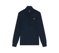 Lyle and Scott Mens Dark Navy Merino Quarter Zip Jumper