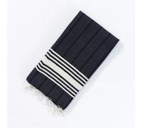 Cotton and Olive Indigo Cotton Hammam Towel, Hand-Loomed - Navy