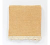 Cotton and Olive Katre Linen Blend Throw Blanket - Coral