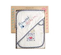 Cotton and Olive Sailor Organic Cotton Baby Poncho Set