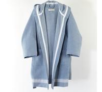Cotton and Olive Tuana Cotton Hammam Robe for Children - Age 5-7 Chest Size- 97 cm - Blue with White Stripes