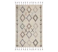 Cotton Area Rug 140 x 200 cm Beige CORUM