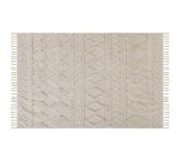 Cotton Area Rug 140 x 200 cm Beige DIDIM