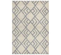 Cotton Area Rug 160 x 230 cm Beige and Grey NEVSEHIR