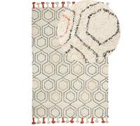 Rug HAJIPUR Beige 160 x 230 cm Cotton