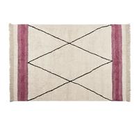 Cotton Area Rug 160 x 230 cm Beige and Pink AFSAR