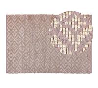 Cotton Area Rug 160 x 230 cm Beige and Pink GERZE