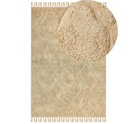 Rug SANLIURFA Sand Beige 160 x 230 cm Cotton