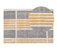Cotton Area Rug 200 x 300 cm Yellow and Black KATRA