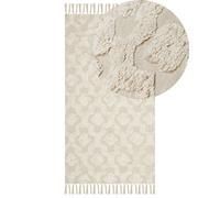 Cotton Area Rug 80 x 150 cm Beige AKSARAY