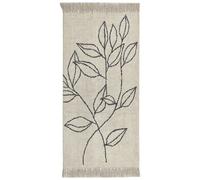 Cotton Area Rug 80 x 150 cm Beige and Black SAZLI