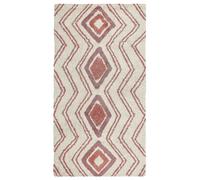 Cotton Area Rug 80 x 150 cm Beige and Pink KASTAMONU