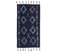 Cotton Area Rug 80 x 150 cm Black CORUM