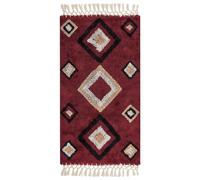 Rug SIIRT Red 80 x 150 cm Cotton