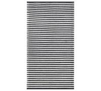 Cotton Area Rug 80 x 150 cm White and Blue SOFULU