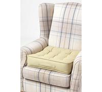 Cotton Armchair Booster Cushion Homescapes Light Green 50cm x 50cm