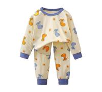 Cotton Baby Boys Girls Pajamas Set Cotton Baby Long Sleeve Pyjamas Set Girls Boys Toddler Soft Pajamas Long Sleeve Sleepwear Warm Soft Underwear Tops (Blue, 8 9 Years)