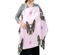 Cotton Baby Nursing Cover Boston Terrier with Glasses