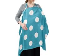 Cotton Baby Nursing Cover Cartoon Dot Blue
