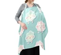Cotton Baby Nursing Cover Sheep Ash Sticker Style Lake Blue