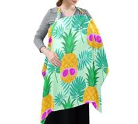Cotton Baby Nursing Cover Summer Sunglasses Pineapple Palm Leaf Green