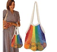 Cotton Bags - Net Bags for Vegetables, Fruit Shopping Bag with High Elasticity and Colourful Design for Grocery Stores, Vegetables, Fruits, Toys, Books