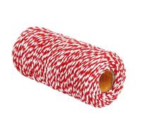 Cotton Bakers Twine, Red and White String Twine Rope Butchers String for Baking Cooking DIY Crafts Wrapping, 100 M