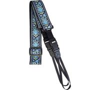 Cotton Banjo Strap.Blue Flower