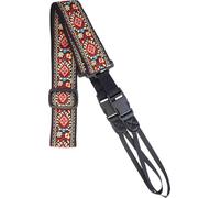 Cotton Banjo Strap.Red Flower