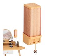 Cotton Bath Holder for Make-Up, 20 cm Clear Acrylic Storage Box, Dustproof Dispenser, Wall Mounted Bathroom Containers, Press the Design, Cosmetic Cotton Pad Organiser for Daily Use