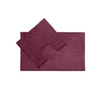 Cotton Bath Mat and Pedestal Set - Purple