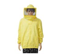 Cotton Beekeeping Jacket With Fencing Veil Yellow Beekeeper Protective Gear Beekeeper Suit Bee Clothing ,Full Protection(Size XXL)
