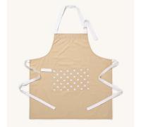 Cotton Beige And White Stars Kitchen Double Oven Gloves Apron Towel Pot Holder
