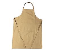 Cotton Bib Apron Split Pocket & Adjustable Neck Adults Home Baker Cook DIY Pinny 27" x 36" (Tan)