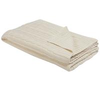 Blanket ANAMUR Cotton 110 x 180 cm Beige Solid