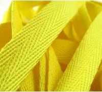 Cotton Blend Binding Apron Herringbone Twill Webbing Tape 25mm/ 1" Wide - Sewing Quilting Bunting Dress Fabric - Simply Sew Crafty™ (10 Metres, Yellow)