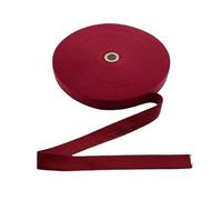 Cotton Blend Binding Apron Herringbone Twill Webbing Tape Sew Strap All Widths (Burgundy, 50 meter)