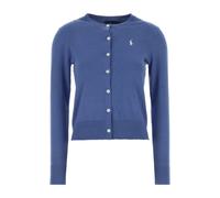 Cotton Blend Cardigan - female - Polo Ralph Lauren - Cardigans - Blue - M - Knitwear M