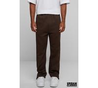 Cotton Blend Straight Leg Sweatpants with Zipped Cuffs Urban Classics Brown M