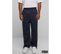Cotton Blend Straight Leg Sweatpants with Zipped Cuffs Urban Classics Navy M