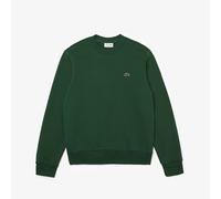 Cotton Blend Sweatshirt with Crew Neck Green