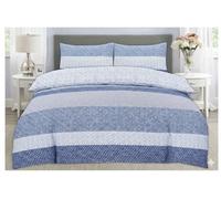 COTTON BLISS 4 Piece 100% Cotton 200 Thread Count Hypoallergenic Double Bedding Set - Double Duvet Cover, Fitted Bed Sheet and 2 Pillow Cases - Soft & Breathable Cotton Bed Sheets