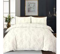 COTTON BLISS Bedding Set - Includes Duvet Cover Set, Fitted Sheet, Pillow Cases - For Single, Double & King Beds - Soft and Comfortable Polycotton Fabric (Beige Meadow, Double)