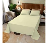 COTTON BLISS King Size Flat Bed Sheets - Soft & Long-Lasting Hypoallergenic Bed Sheets - Premium Breathable Polycotton King Size Flat Sheets - 254 x 243 cm (Cream)