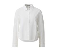 Cotton Blouse with Gathered Side Seam for Women QS Blanc 38