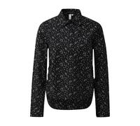 Cotton Blouse with Gathered Side Seam for Women QS Noir 36