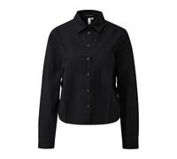 Cotton Blouse with Gathered Side Seam for Women QS Noir 40